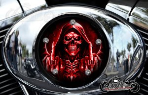Custom Air Cleaner Cover - FU Reaper Red