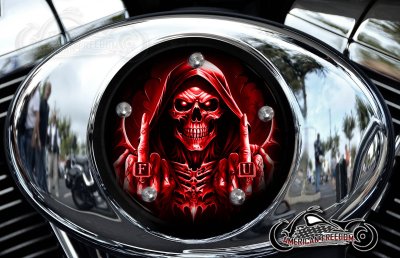 Custom Air Cleaner Cover - FU Reaper Red