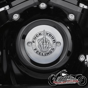 Chrome Harley Davidson Timing Cover - Fuck Your Feelings