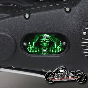 Custom Oval Inspection Cover - FU Reaper Green