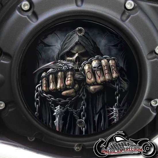 Indian Scout Derby Cover - Game Over Reaper