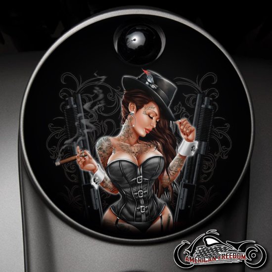 Custom Fuel Door - Gangster Pin Up