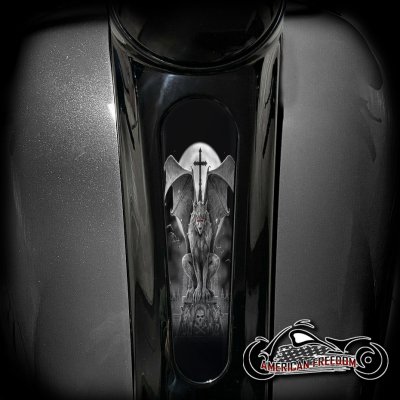 Harley 8 Inch Dash Insert - Gargoyle