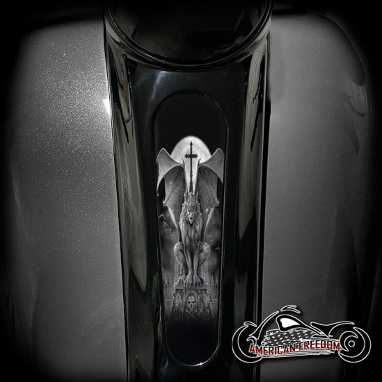 Harley 8 Inch Dash Insert - Gargoyle