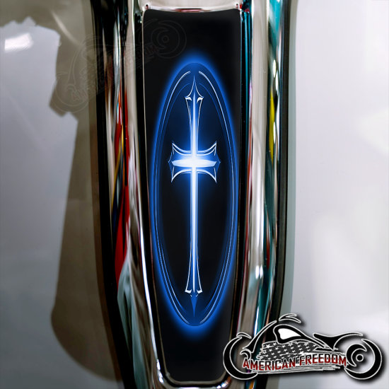 Harley 2024+ Street Glide & Road Glide Dash Insert - Blue Cross