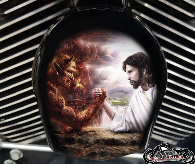 Custom Horn Cover - Good Vs. Evil