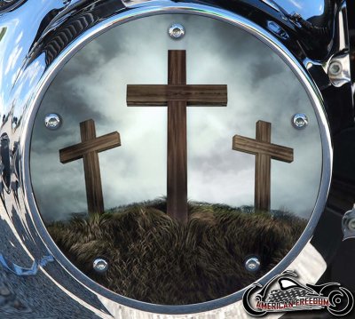 Custom Derby Cover - 3 Crosses G/S