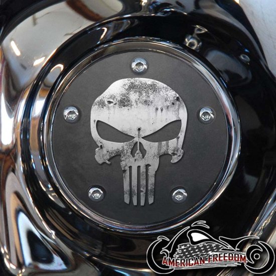 Custom Timing Cover - Gray Punisher
