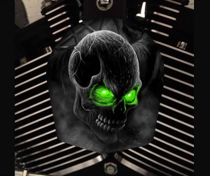 Custom Horn Cover - Grabber Green Eyes