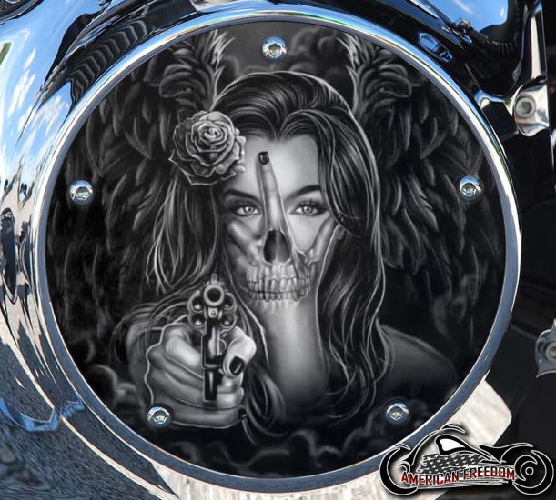 Custom Derby Cover - Gunslinger Angel