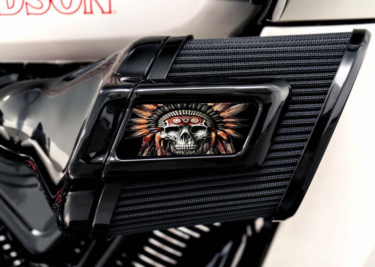 Harley 2025+ Heavy Breather Insert - Indian Skull Headdress