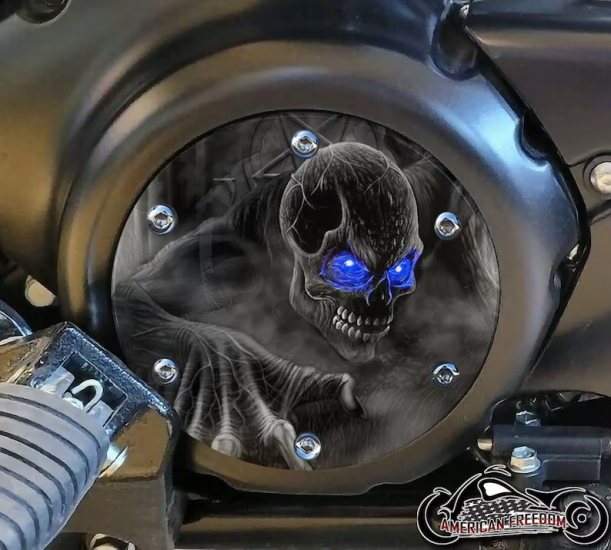 SUZUKI M109R Derby/Engine Cover - Grabber Blue Eyes