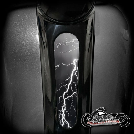 Harley 8 Inch Dash Insert - Lightning