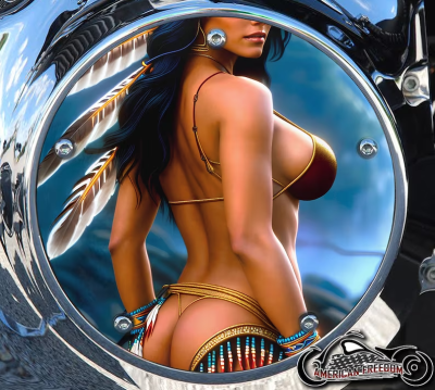 Custom Derby Cover - Native Woman