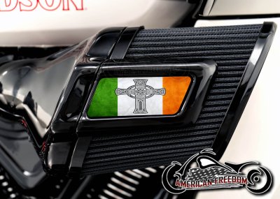 Harley 2025+ Heavy Breather Insert - Irish Cross Flag