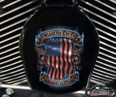 Custom Horn Cover - stand for the Flag Kneel to pray