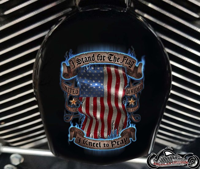 Custom Horn Cover - stand for the Flag Kneel to pray