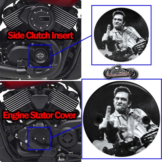 Harley Davidson XG500/XG750 2 Set Johnny Cash Middle Finger