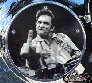 Harley Davidson Custom Derby Cover - Johnny Cash