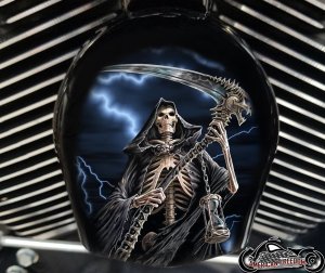 Custom Horn Cover - Lightning Blue