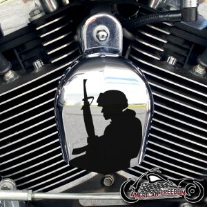 Chrome Harley Davidson Horn Cover - Lone Soldier