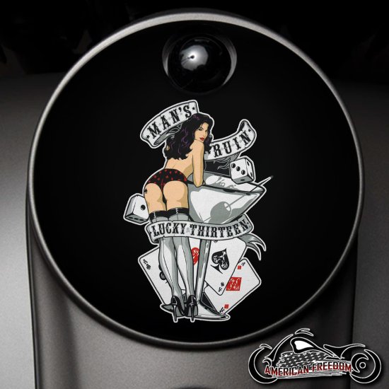 Custom Fuel Door - Man's Ruin Lucky 13