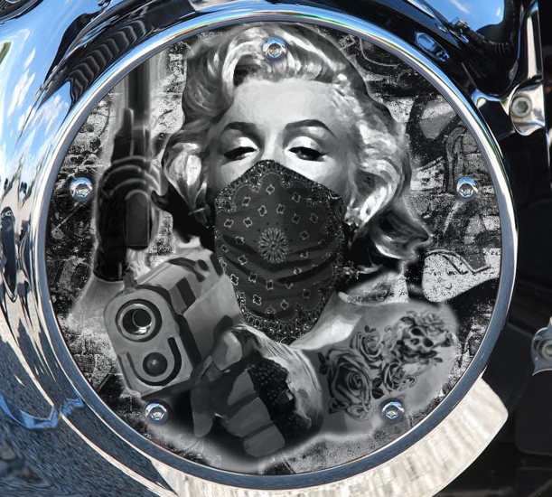 Custom Derby Cover - Marilyn (B&W)