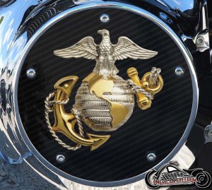 Custom Derby Cover - Marines Globe & Anchor