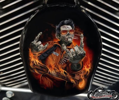 Custom Horn Cover - Rockin' Johnny Cash