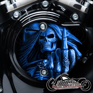 Harley Davidson VVT Cam Housing Unit - Middle Finger Reaper Blue