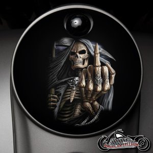 Custom Fuel Door - Middle Finger Reaper