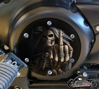 SUZUKI M109R Derby/Engine Cover - Middle Finger Reaper