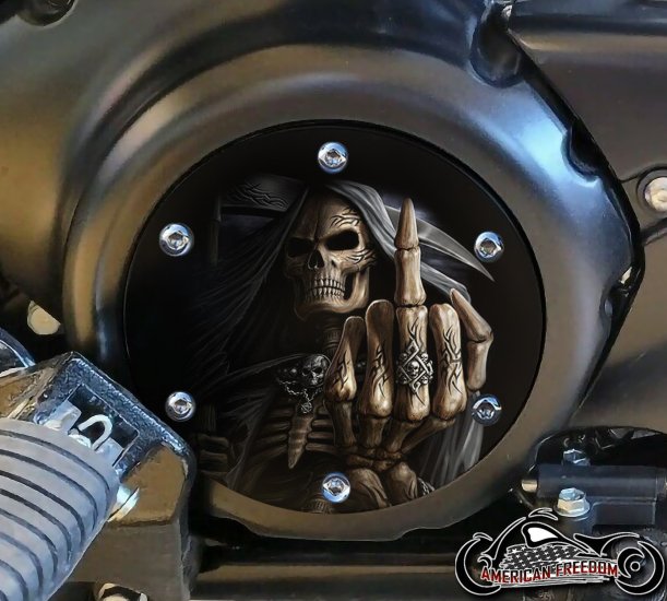 SUZUKI M109R Derby/Engine Cover - Middle Finger Reaper