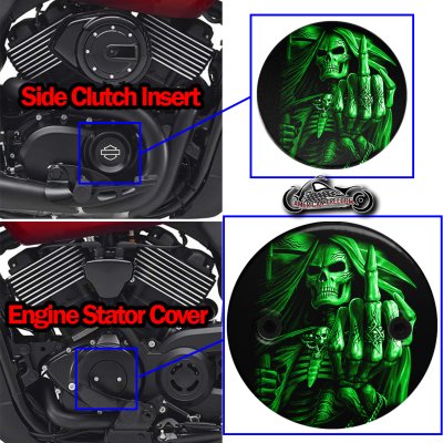 Harley Davidson XG500/XG750 2 PC Set Reaper Middle Finger Green