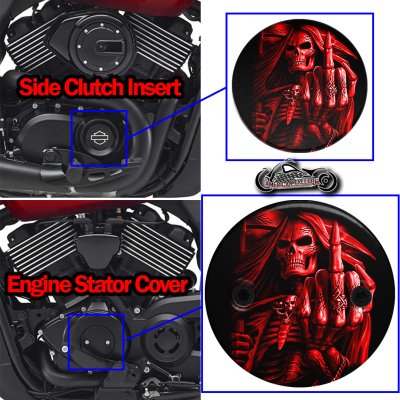 Harley Davidson XG500/XG750 2 Pc set Reaper Middle Finger red