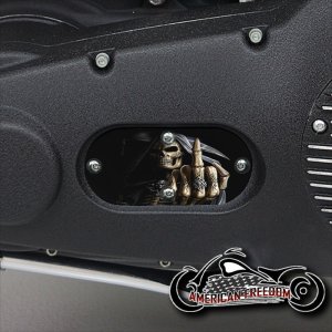 Custom Oval Inspection Cover - Middle Finger Reaper