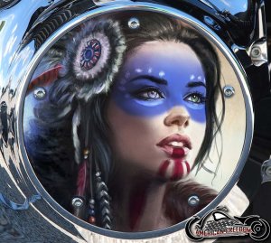 Custom Derby Cover - Native American Gal