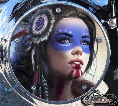 Custom Derby Cover - Native American Gal