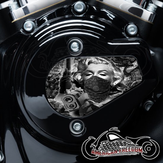 Harley Davidson VVT Timing Medallion - Marilyn (B&W)