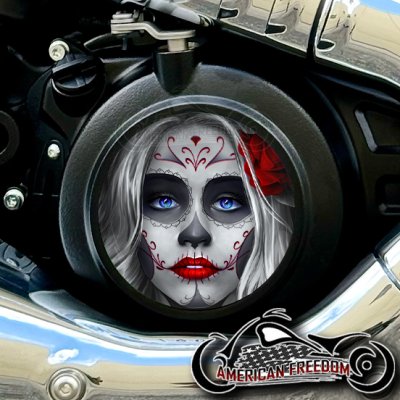 Indian 2025+ Scout Derby - Day Of The Dead Sugar Skull Red