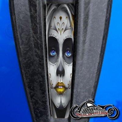2023+ Harley CVO Dash Insert Sugar skull yellow