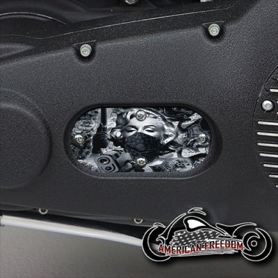 Custom Oval Inspection Cover - Marilyn (B&W)