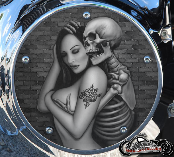 Custom Derby Cover - Skeleton & Gal