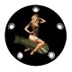Custom Timing Cover - Pin Up Blond Bomber Girl On Bomb