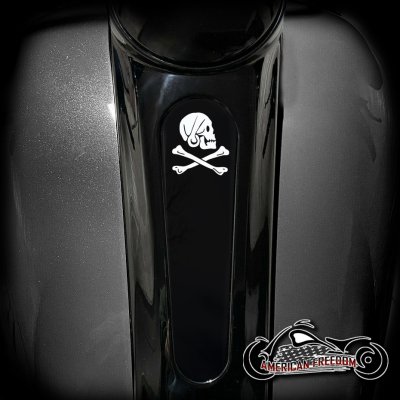 Harley 8 Inch Dash Insert - Pirate Flag