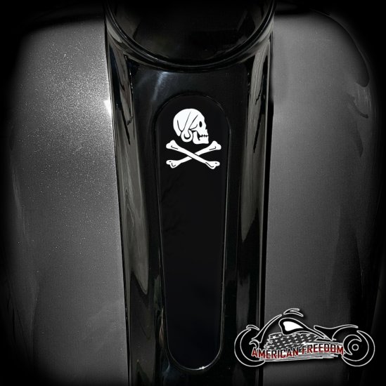 Harley 8 Inch Dash Insert - Pirate Flag