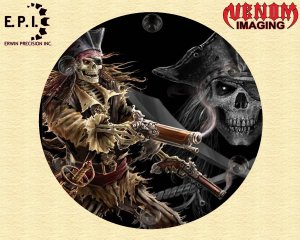 SUZUKI M109R Derby/Engine Cover PIRATE/GUN