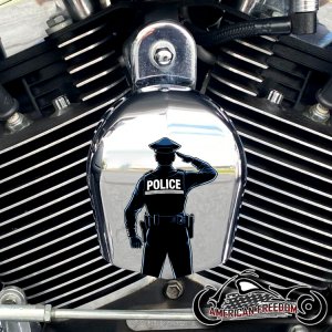 Chrome Harley Davidson Horn Cover - Police Officer