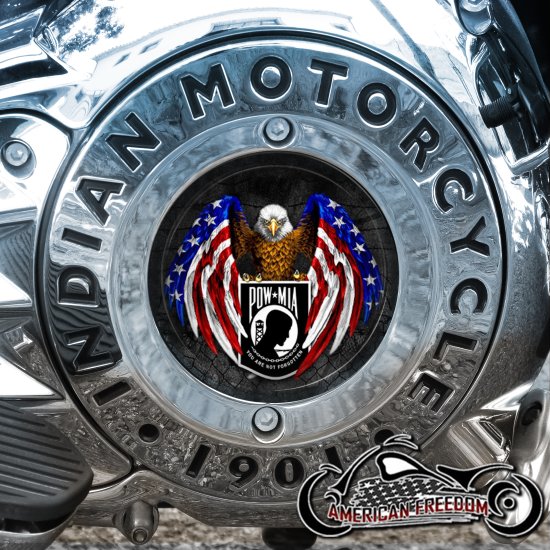 Indian Motorcycles Thunder Stroke Derby Insert - POW MIA Eagle