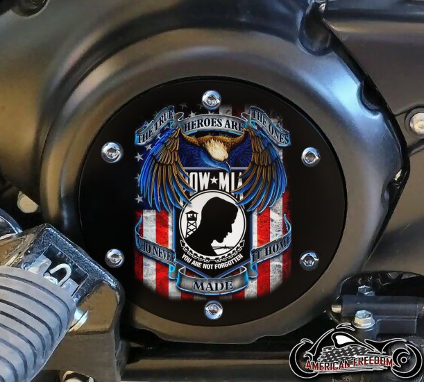SUZUKI M109R Derby/Engine Cover - POW MIA True Heroes